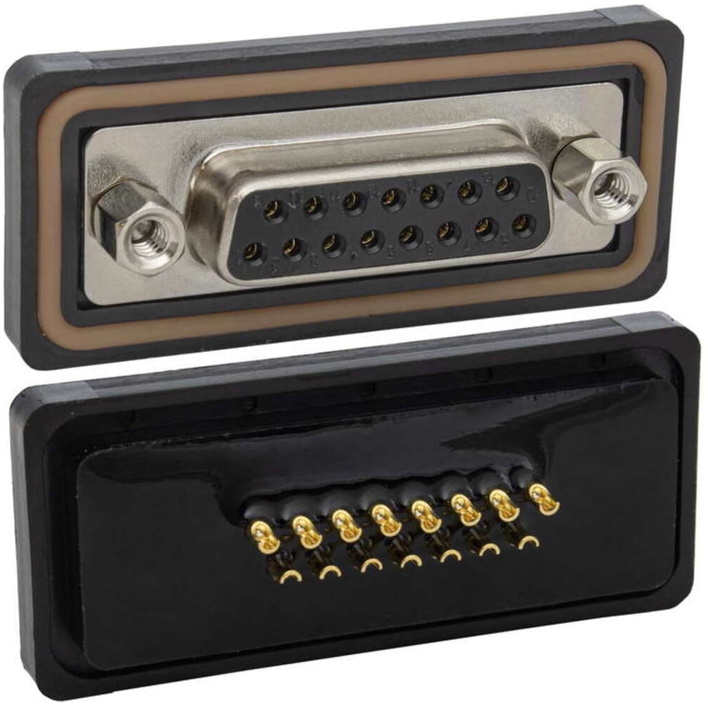 Изображение товара Разъем D-SUB RUICHI DB-15F IP67 screw 124717 для надежных соединений
