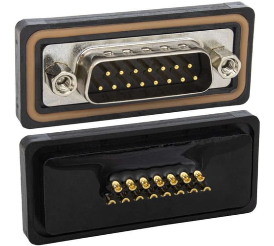 Изображение товара Разъем D-SUB RUICHI DB-15M IP67 screw 124718
