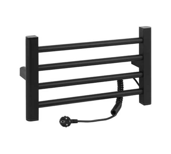 Изображение товара Полотенцесушитель Brimix электрический, ЛЕСЕНКА, 500 х 300 х 85 мм, 4 перекладины, 52 W, из алюминия, черный 08120B