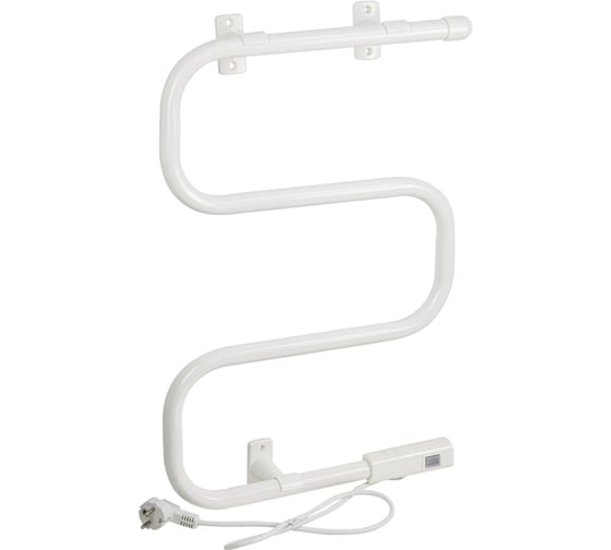 Изображение товара Полотенцесушитель Brimix электрический, М - образный, 400 х 600 x 100 мм, с сухим ТЭНом, 60 W, из нержавеющей стали, цвет БЕЛЫЙ. BK107W