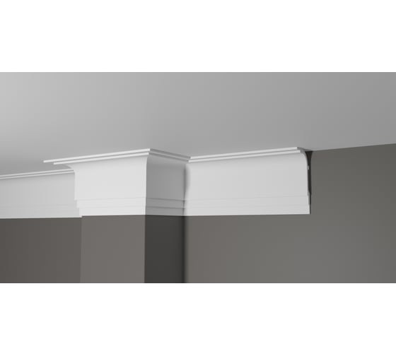 Изображение товара Потолочный карниз Decor-Dizayn ударопрочный влагостойкий под покраску 120Х60Х2000 мм DD516
