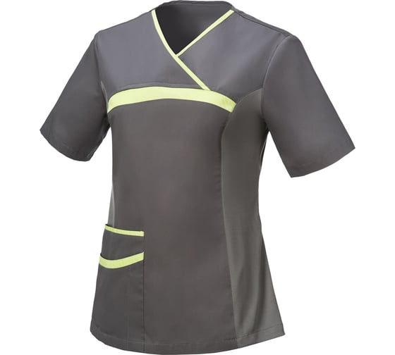 Изображение товара Женская блуза СОЮЗСПЕЦОДЕЖДА ОРИОН серая/лимонная, р. 56-58, рост 158-164 2000000142548