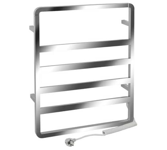 Изображение товара Полотенцесушитель электрический Brimix прямоугольный, ХРОМИРОВАННЫЙ, ЛЕСЕНКА, 630х500х85 мм, на 6 плоских перекладин, 220-230 В, 50-60 Гц, 64 W, из нержавеющей стали 304, тэн из углеродного волокна 09005