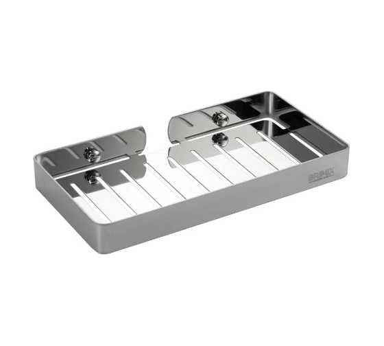 Изображение товара Полочка Brimix литая, прямоугольная, большая, одинарная, из нержавеющей стали 5661