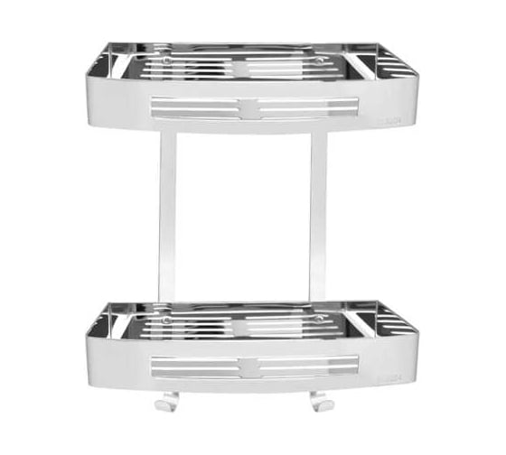 Изображение товара Полочка Brimix литая, прямоугольная, двойная, из нержавеющей стали 5656