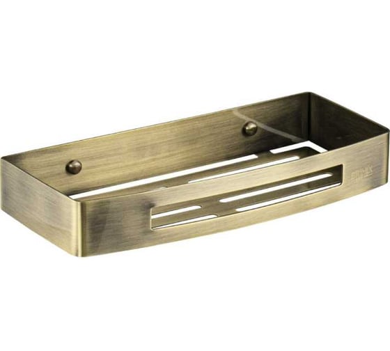 Изображение товара Полочка Brimix литая, прямоугольная, одинарная, из нержавеющей стали, бронза 5655-B