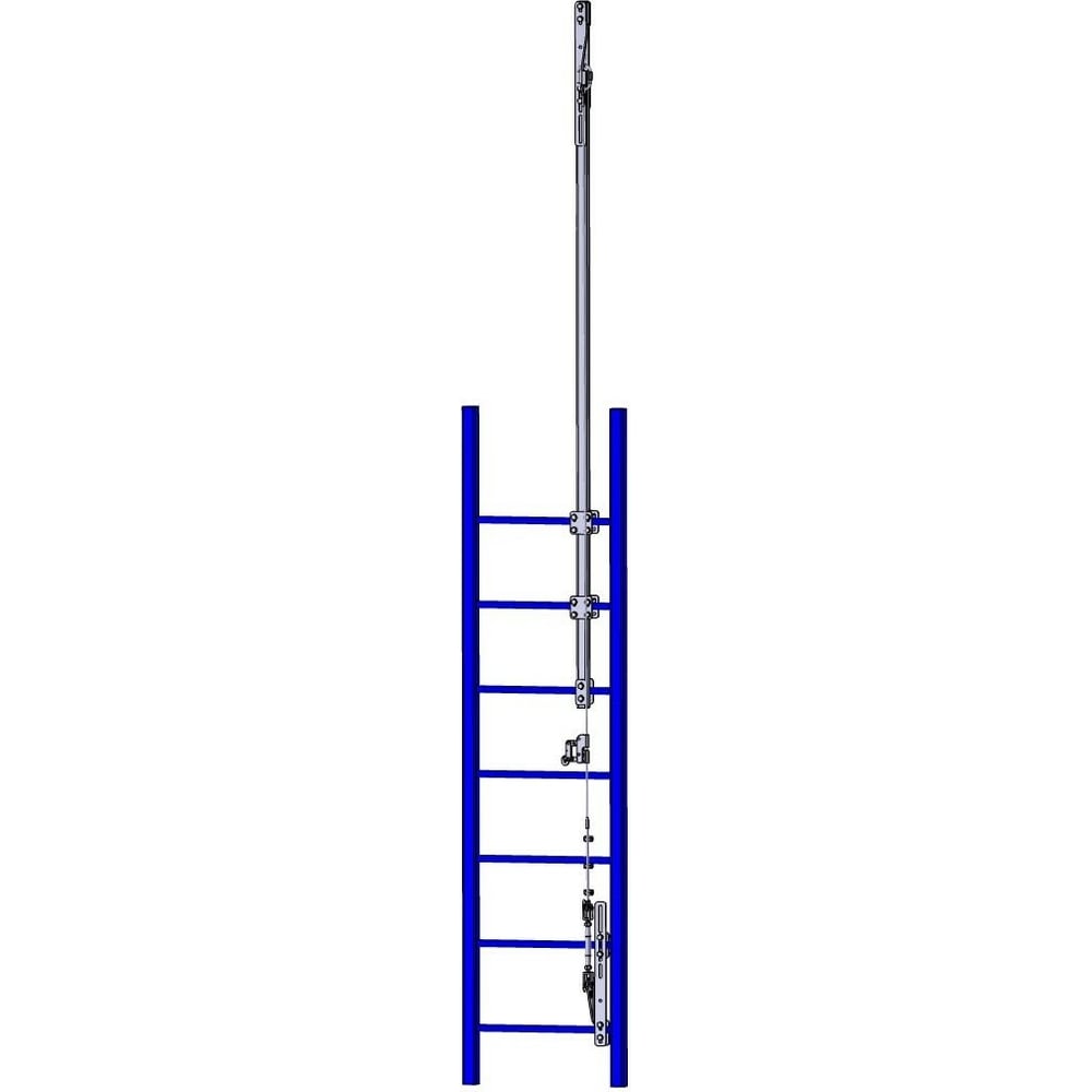Стандартная вертикальная анкерная линия Alpsafe анкерная шпилька фиксар фш тд 10х150 с покрытием тдц в комплекте с гайкой и шайбой 50 шт