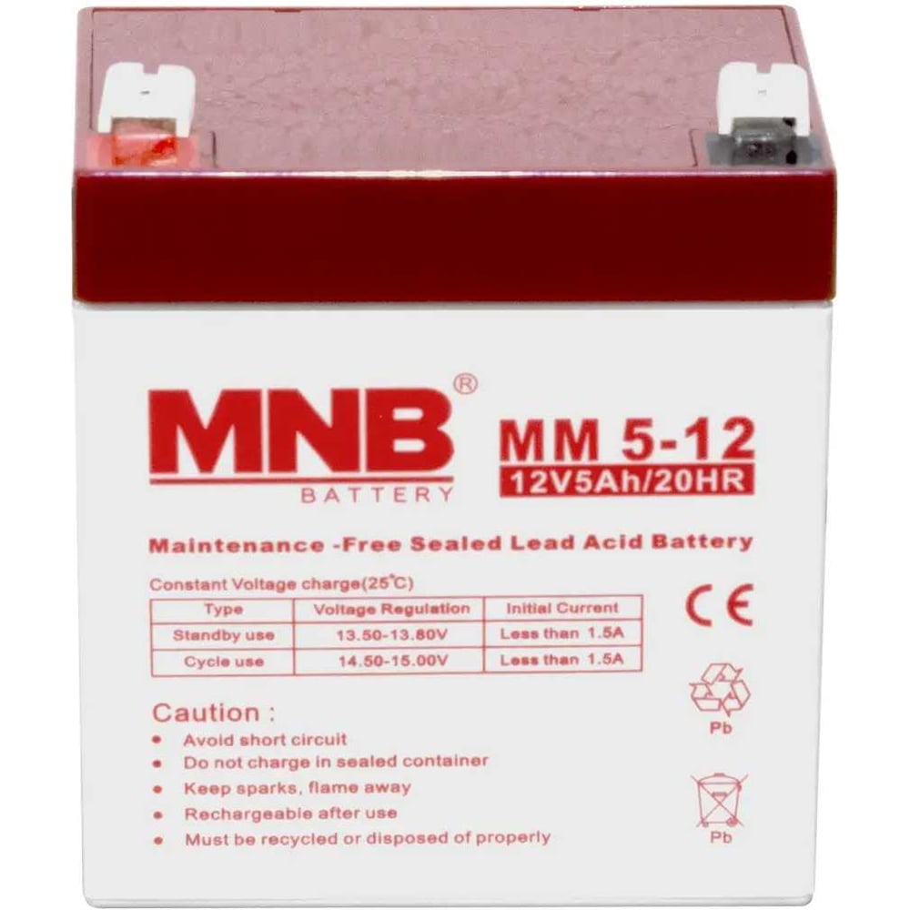 Изображение товара Аккумуляторная батарея MNB MM 5-12 AGM 12 В 5 А*ч компактная