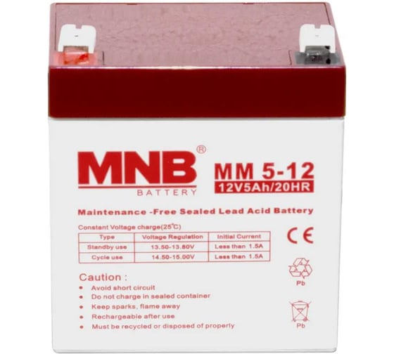 Изображение товара Аккумуляторная батарея MNB MM 5-12 УТ-00003090
