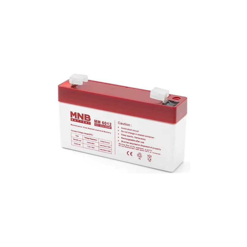 Изображение товара Аккумуляторная батарея MNB MM 6012 AGM 6В 1.2Ач F1