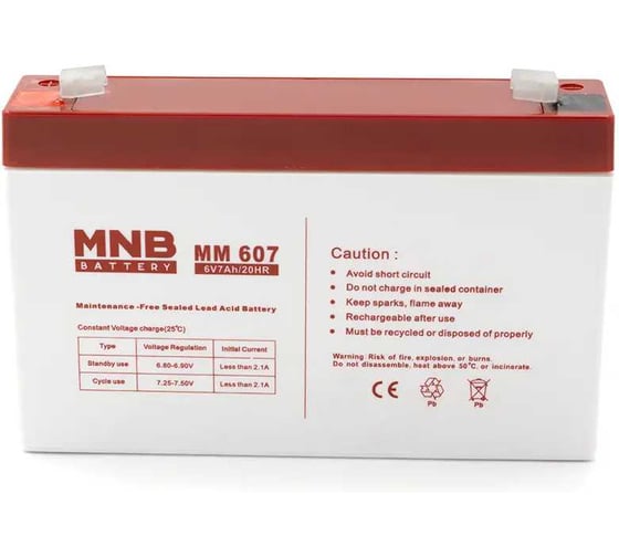 Изображение товара Аккумуляторная батарея MNB MM 607 УТ-00003170