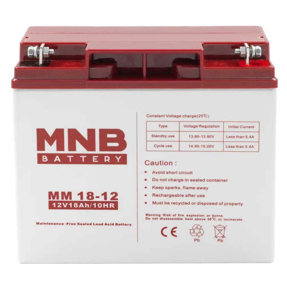 Изображение товара Аккумуляторная батарея MNB MM 18-12 AGM 12 В 18 А*ч высокая емкость и надежность