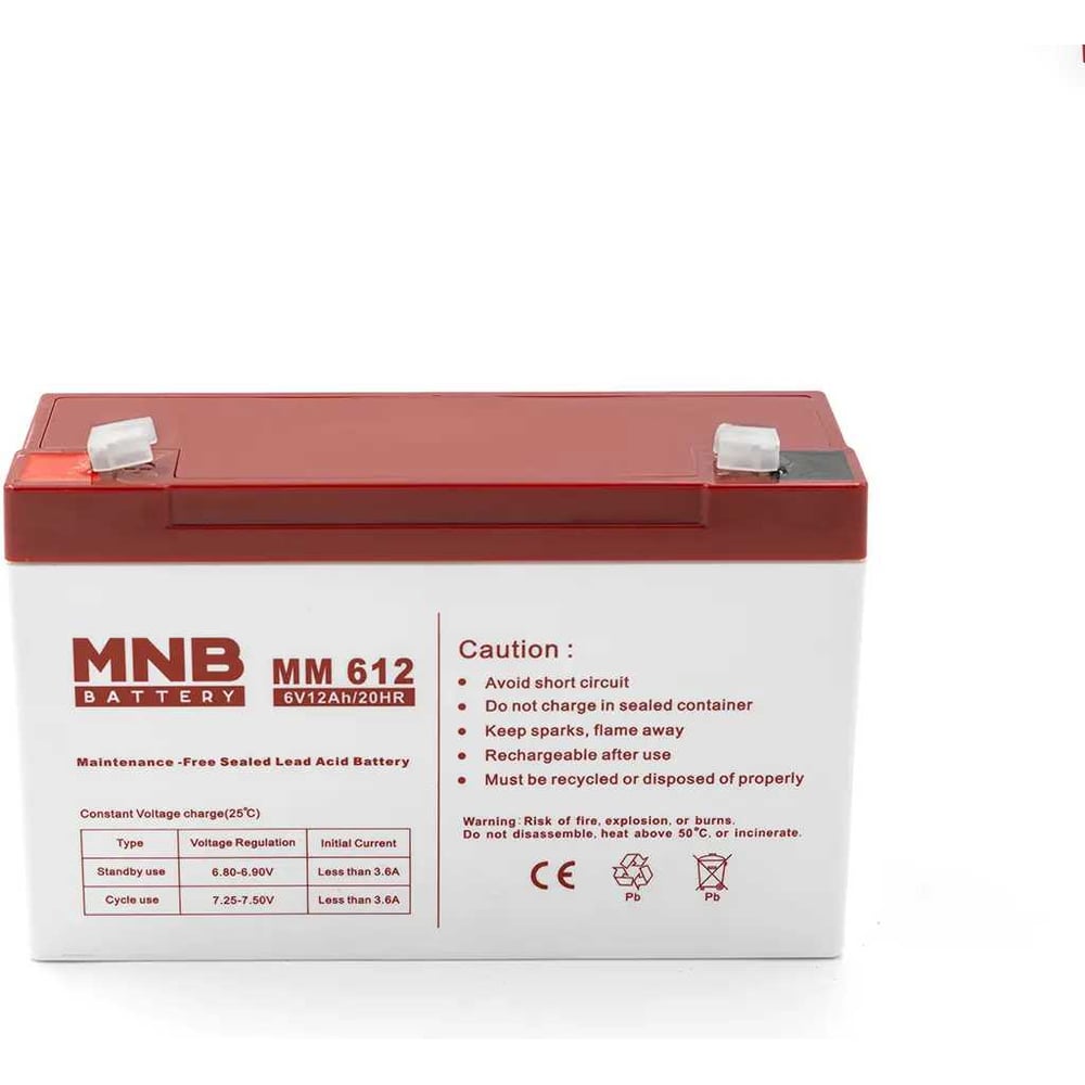 Изображение товара Аккумуляторная батарея MNB MM 612 12Ач AGM для систем питания