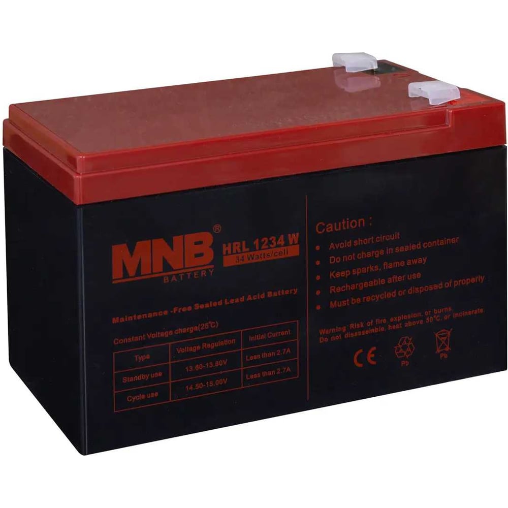 Изображение товара Аккумуляторная батарея MNB HRL 1234 W 9 А*ч AGM F260 мм