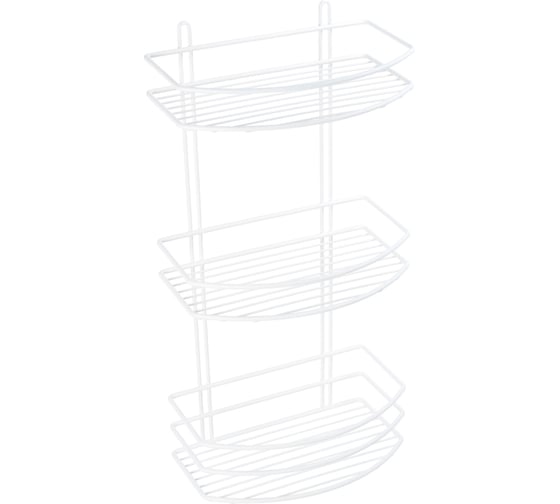 Изображение товара Овальная полка FIXSEN трехэтажная, белая FX-720W-3