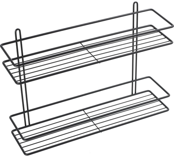 Изображение товара Прямая полка FIXSEN двухэтажная, черная FX-730B-2