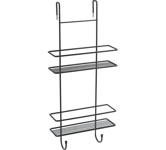 Изображение товара Полка для душевой кабины FIXSEN двухэтажная, черная FX-740B-2