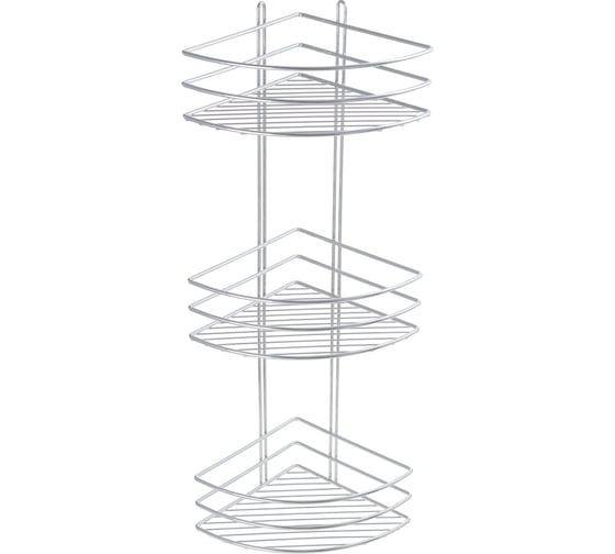 Изображение товара Угловая полка FIXSEN трехэтажная, хром FX-710-3