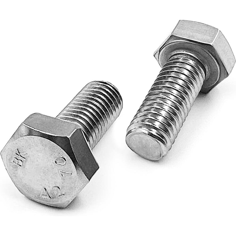 Изображение товара Болт нержавеющий KREPFIELD M6х20 мм DIN 933 А2 с шестигранной головкой