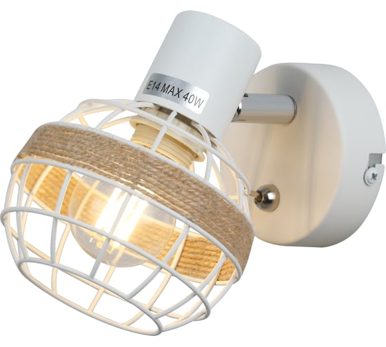 Изображение товара Настенно-потолочный светильник-спот Rivoli Anselma 7034701 1xE14 40 Вт поворотный, с выключателем Б0051974