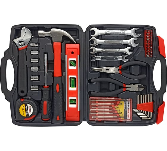 Изображение товара Набор инструментов универсальный ГРАНДМАСТЕР 51 предмет, пластиковый кейс 671333