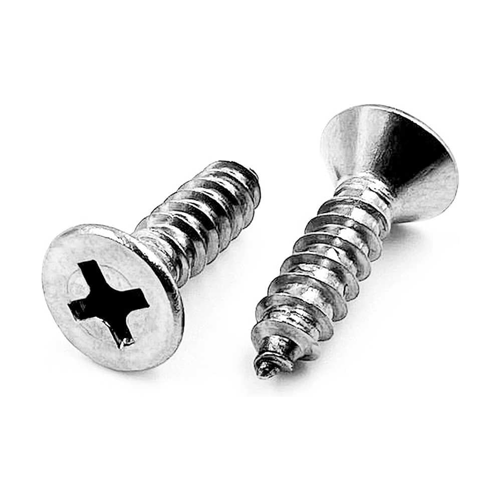 Изображение товара Саморез КВАДРА DIN7982, 2.9x13мм, цинк, кор., 2000шт., потай, шлиц PH1, острый 822913202000