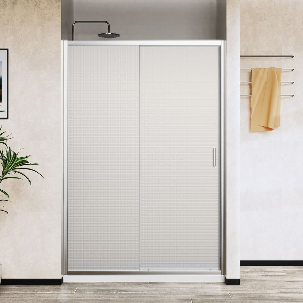 Изображение товара Душевая дверь VINCEA City 1300 хром стекло текстурное VDS-5CT130MT