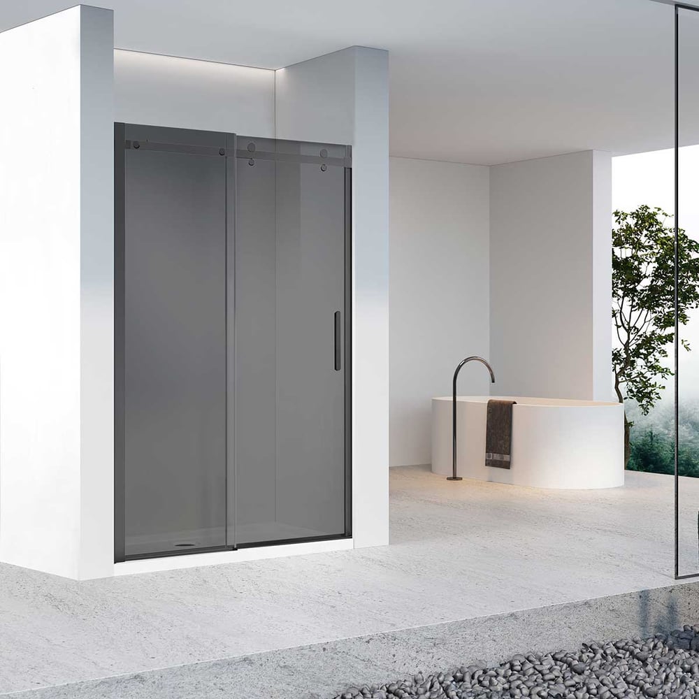 Изображение товара Душевая дверь VINCEA Como-N 1400 черная зеркальная стекло