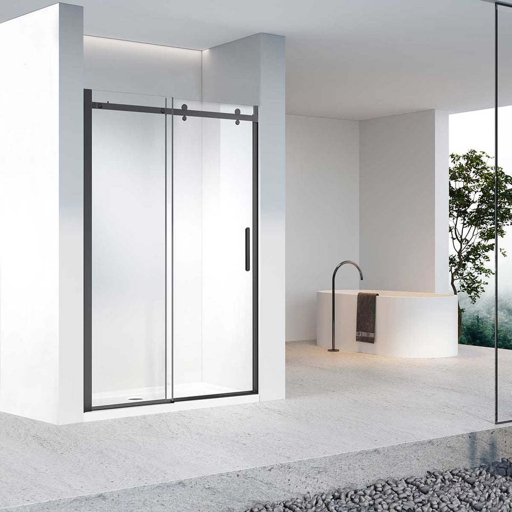 Изображение товара Душевая дверь VINCEA Dice 1500 вороненая сталь прозрачное стекло