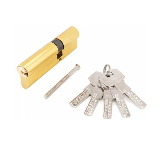 Изображение товара Цилиндровый механизм Стандарт F-01 90(30х10х50) GP 5кл золото перф. ключ/ключ 11310