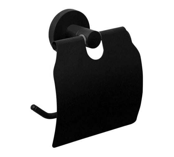 Изображение товара Держатель для туалетной бумаги HAIBA с крышкой, черный HB8703