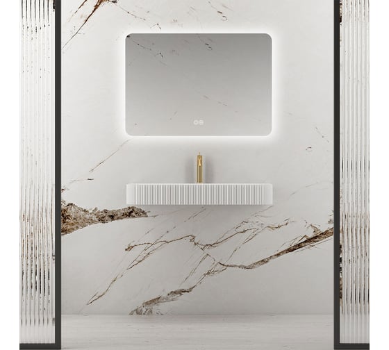 Изображение товара Зеркало VINCEA LED 1000x800 c сенсорным выключателем и диммером, антизапотевание VLM-3BE100-2