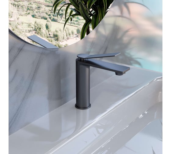 Изображение товара Смеситель для раковины VINCEA Verse однорычажный, вороненая сталь VBF-2VE1GM