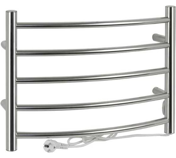 Изображение товара Полотенцесушитель Brimix электрический, КЛАССИК, ПРЕМИУМ, ДУГА, 400 х 530 х 80 мм, на 5 перекладин с сухим ТЭНом, 65 W, t - 50С, из нержавеющей стали BK109A5