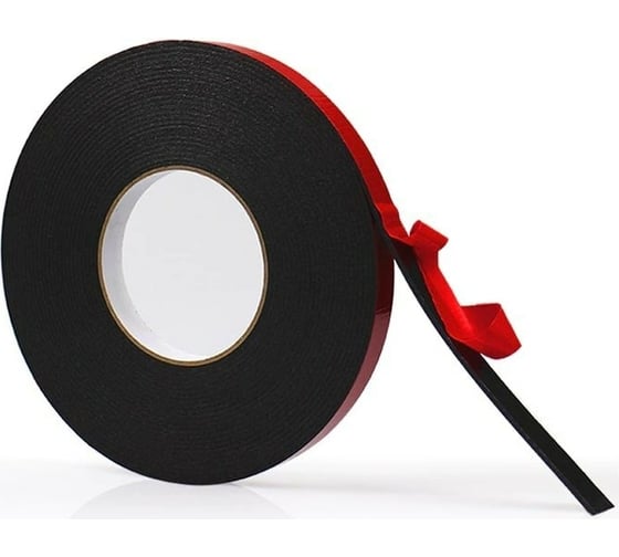 Изображение товара Двухсторонняя пенакриловая лента BlackFox EXTRA 0,8мм, черная, 9мм х 5м 69710