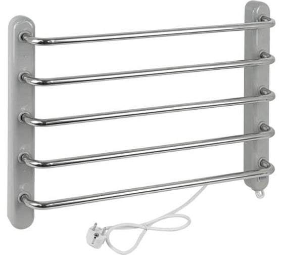 Изображение товара Полотенцесушитель Brimix электрический, КЛАССИК-ЭКОНОМ, 5 перекладин, 600 х 450 x 100 мм, с сухим ТЭНом, 60 W, из нержавеющей стали, цвет ХРОМ. BK115