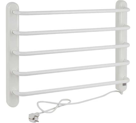 Изображение товара Полотенцесушитель Brimix электрический, КЛАССИК-ЭКОНОМ, 5 перекладин, 600 х 450 x 100 мм, с сухим ТЭНом, 90 W, из нержавеющей стали, цвет БЕЛЫЙ. BK115W
