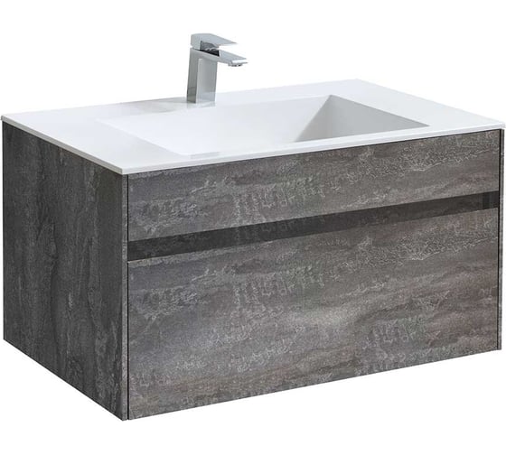 Изображение товара База под раковину VINCEA Chiara 800 подвесная, 1 выкатной ящик soft-close, G.Stone. VMC-2C800GS