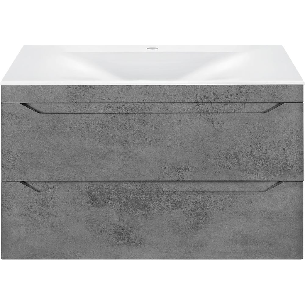 Изображение товара Подвесная база под раковину VINCEA Fine 800 с 2 ящиками серый