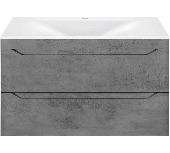 Изображение товара База под раковину VINCEA Fine 800 подвесная, 2 выкатных ящика soft close, Beton. VMC-2F800BT