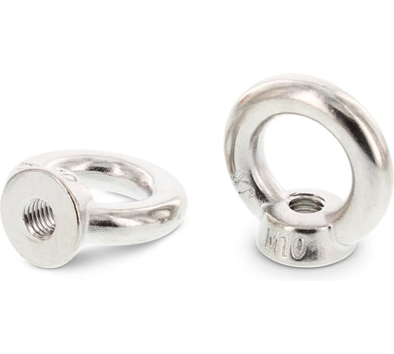 Изображение товара Рым-гайка EDELFIX DIN582 М10 А4, нержавеющая обраб. в ковочном штампе, 2 шт. 582410 2