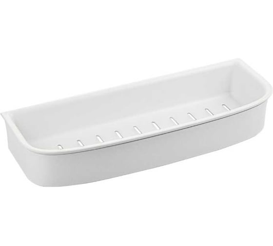 Изображение товара Полочка BRIMIX прямая из высокопрочного АБС пластика, белая матовая, с вкладышем белого цвета 5678