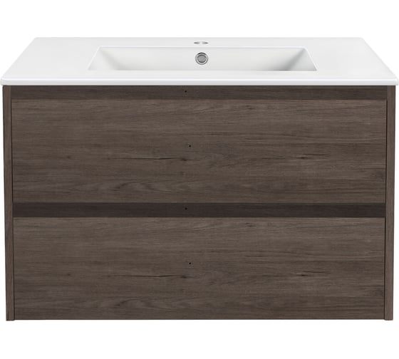 Изображение товара База под раковину VINCEA Gio 800 подвесная, 2 выкатных ящика soft-close, R.Oak. VMC-2G800RO