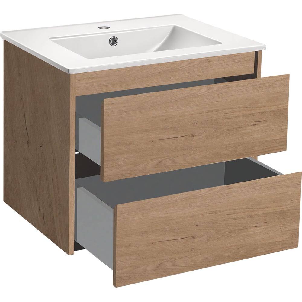 Изображение товара База под раковину VINCEA Gio 600 подвесная с 2 выкатными ящиками