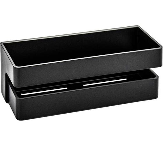 Изображение товара Полочка BRIMIX прямая из высокопрочного АБС пластика, черная матовая, глубокая 5679