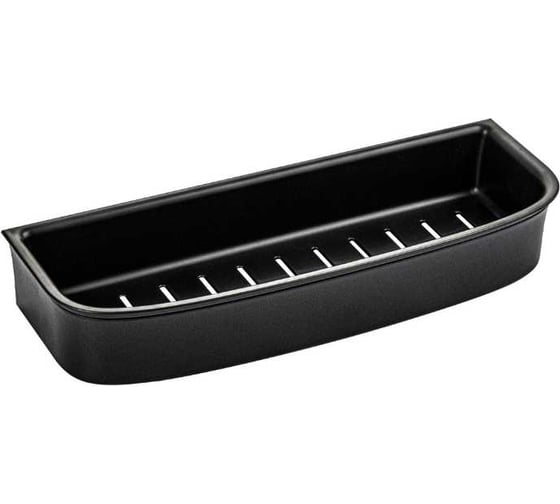 Изображение товара Полочка BRIMIX прямая из высокопрочного АБС пластика, черная матовая, с вкладышем черного цвета 5676