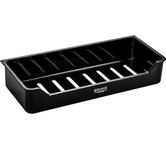 Изображение товара Полочка BRIMIX прямая, из высокопрочного АБС пластика, с самоклеющимся крепежом без сверления, глянцевая, цвет черный 5681