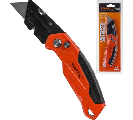 Изображение товара Нож универсальный складной с трапец. лезвием STARTUL PROFI ST0950