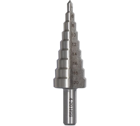 Изображение товара Ступенчатое сверло VIRA по металлу 4-20 мм 551420