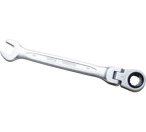 Изображение товара Комбинированный ключ трещоточный IZELTAS с шарниром 9мм, длина 136 мм, 345020009